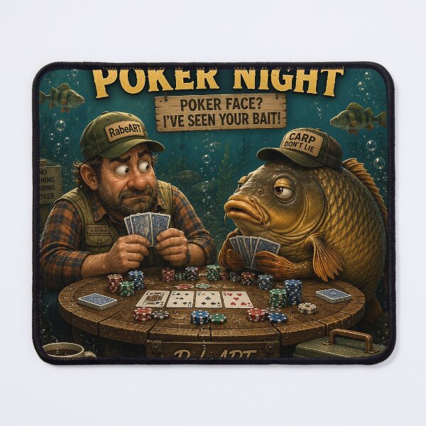 Item preview, Carp Poker Night – Fishing Humor designed and sold by RabeART.