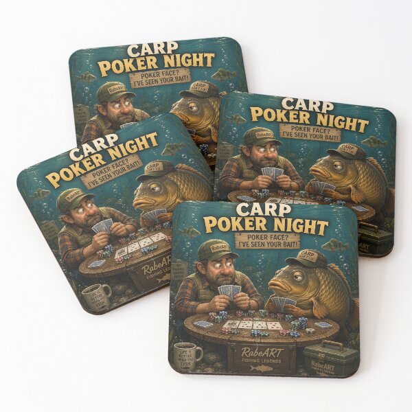 Item preview, Carp Poker Night – Fishing Humor designed and sold by RabeART.