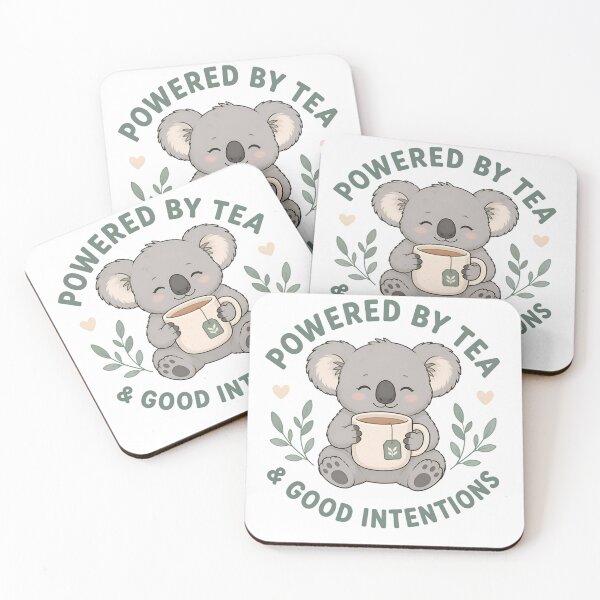 Item preview, Powered By Tea Cute Kawaii Koala Graphic designed and sold by cute stuff too.