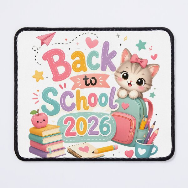 Item preview, Back to School 2026 Cute Kawaii Cat | Adorable First Day of School Cartoon Kitten Gift designed and sold by HoMya.