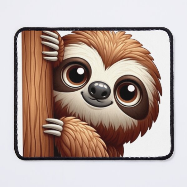 Item preview, Adorable Peeking Sloth Cute Animal Illustration designed and sold by ArhaanFashions.