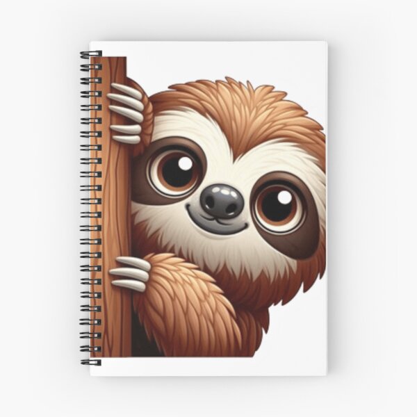 Item preview, Adorable Peeking Sloth Cute Animal Illustration designed and sold by ArhaanFashions.
