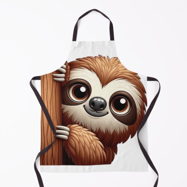 Item preview, Adorable Peeking Sloth Cute Animal Illustration designed and sold by ArhaanFashions.