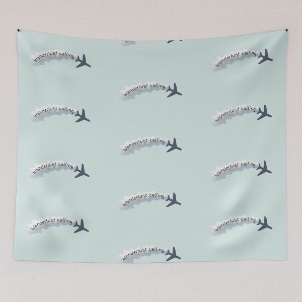 Item preview, Wanderlust Calling Travel Airplane Adventure Quote Graphic Art designed and sold by CreativeArtistL.