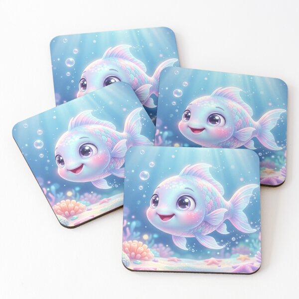 Item preview, Cute Pastel Baby Fish | Kawaii Ocean Fantasy | Dreamy Underwater Art designed and sold by Paramita Sen.