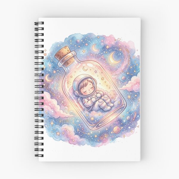Item preview, Kawaii Astronaut Sleeping in a Starry Glass Bottle | Pastel Dreamy Galaxy Art designed and sold by RoyArt0.
