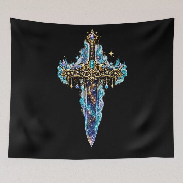 Item preview, Celestial Zodiac Sword | Cosmic Magic Blade | Fantasy Astrology Artwork designed and sold by irfanshikh.