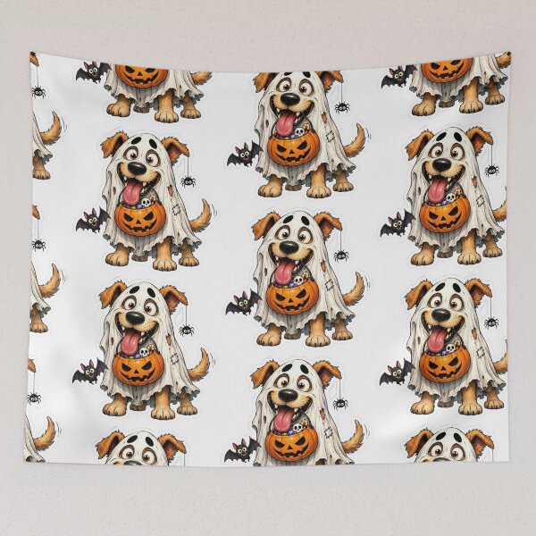 Item preview, Goofy Ghost Dog Halloween designed and sold by Snurly.