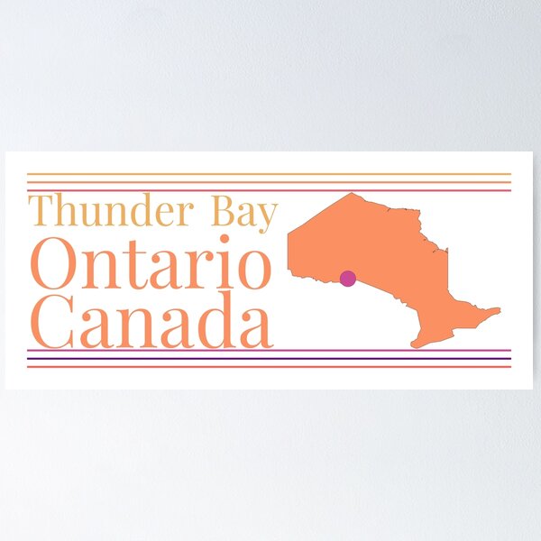Item preview, Thunder Bay Ontario Canada City Marked On Map designed and sold by TheIconSmith.