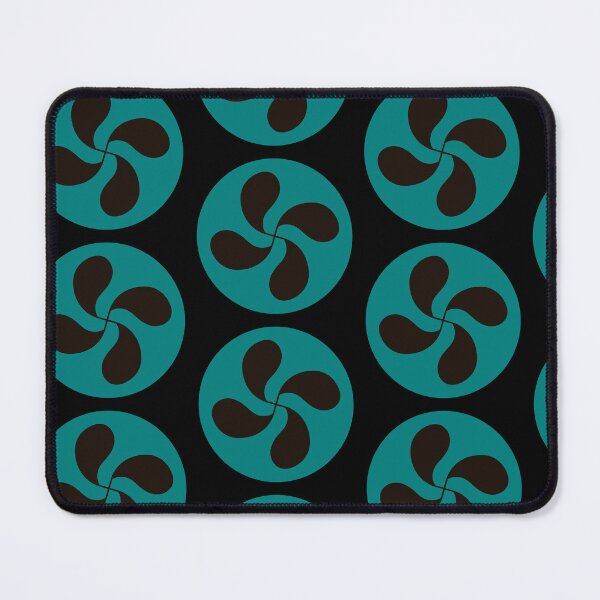 Item preview, Black lauburu Basque cross on green background designed and sold by Provinces de France.