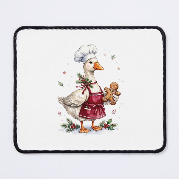 Item preview, Christmas Goose Chef Baking Gingerbread designed and sold by Steele-Art.