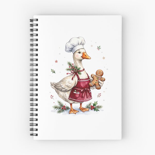 Item preview, Christmas Goose Chef Baking Gingerbread designed and sold by Steele-Art.