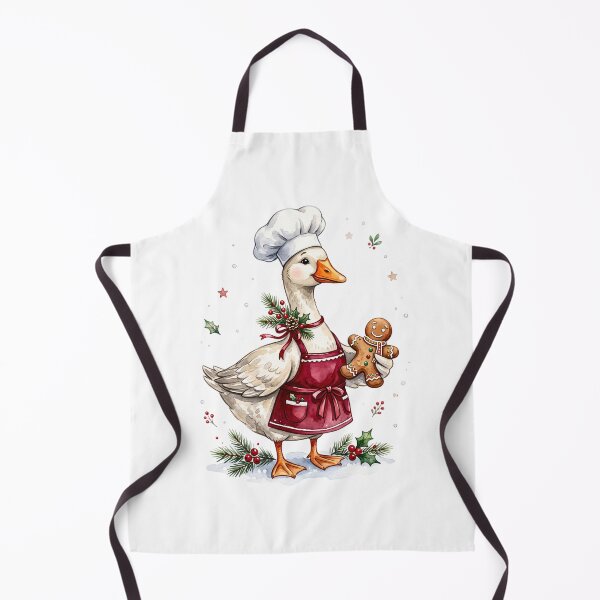 Item preview, Christmas Goose Chef Baking Gingerbread designed and sold by Steele-Art.