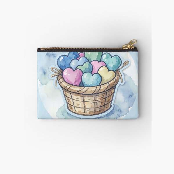 Item preview, Pastel Heart Basket Watercolor Sticker designed and sold by Hari Arts.