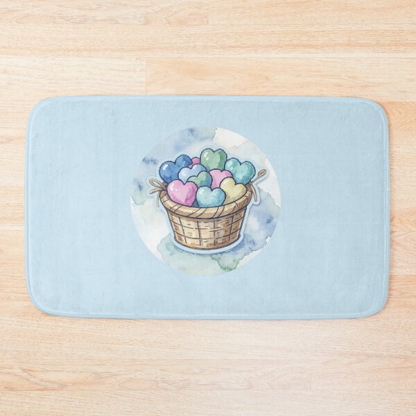 Item preview, Pastel Heart Basket Watercolor Sticker designed and sold by Hari Arts.