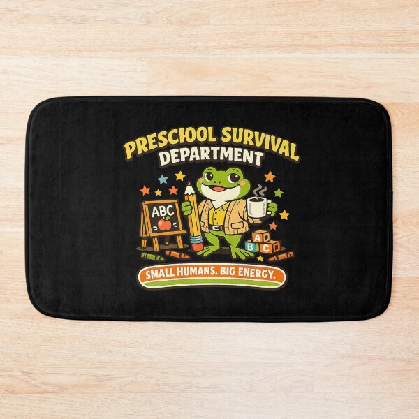 Item preview, Preschool Survival Department – Funny Frog Teacher designed and sold by Concrete Coffee Studio.