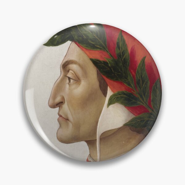Artikelvorschau, Dante Alighieri Profilporträt in Rot entworfen und verkauft von artofuniverse.