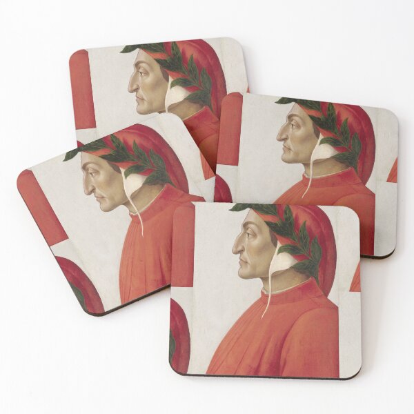 Item preview, Dante Alighieri Profile Portrait in Red designed and sold by artofuniverse.