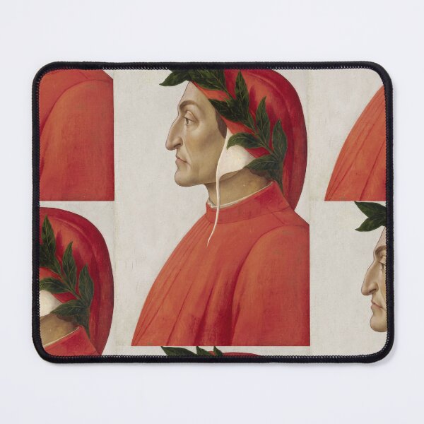 Item preview, Dante Alighieri Profile Portrait in Red designed and sold by artofuniverse.