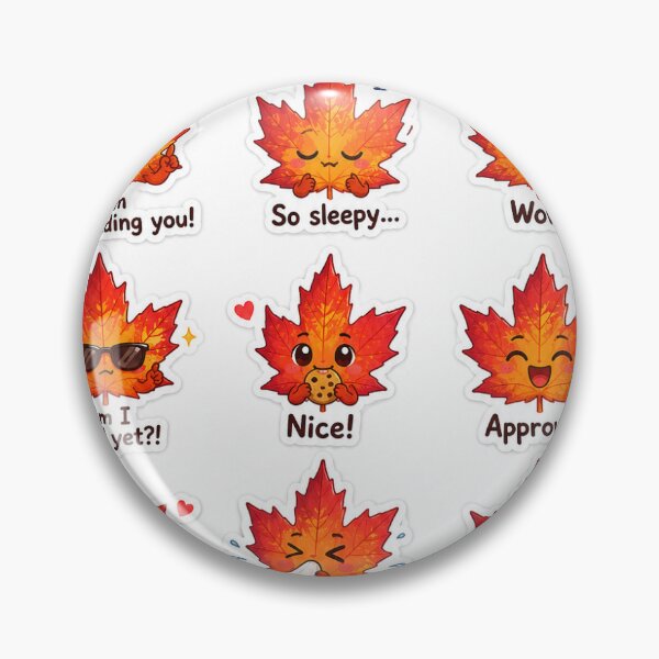 Item preview, Autumn Maple Chibi Sticker Pack designed and sold by kyrasolis.