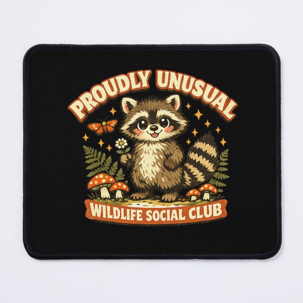Item preview, Proudly Unusual Cute Raccoon Wildlife Social Club designed and sold by Concrete Coffee Studio.