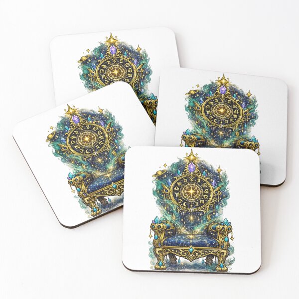 Item preview, Celestial Zodiac Throne | Astrology Royal Chair | Cosmic Fantasy Decor designed and sold by irfanshikh.