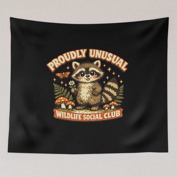 Item preview, Proudly Unusual Cute Raccoon Wildlife Social Club designed and sold by Concrete Coffee Studio.