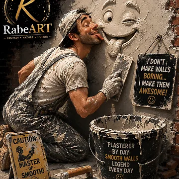 Artwork thumbnail, Master Plaster Funny Builder by RabeART