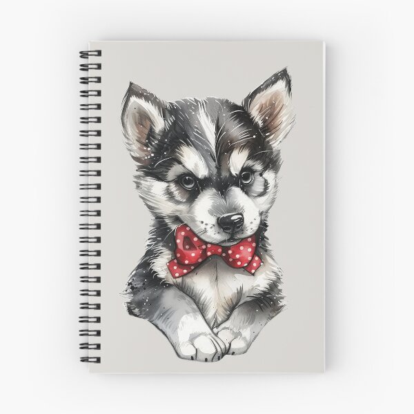 Item preview, Siberian Husky with Polka Dot Bow designed and sold by Erika Kaisersot.