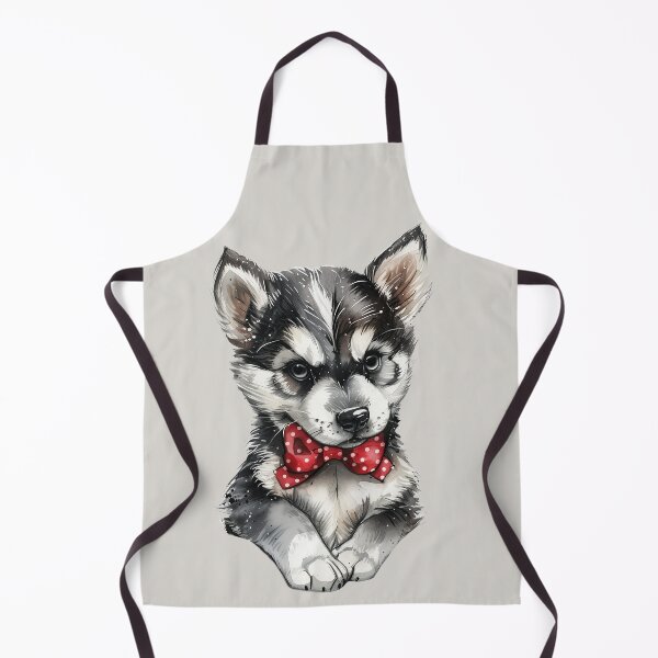 Item preview, Siberian Husky with Polka Dot Bow designed and sold by Erika Kaisersot.