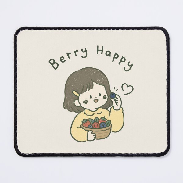 Item preview, Berry Happy Cute Kawaii Girl Picking Berries Cottagecore Illustration designed and sold by Eathusiast.