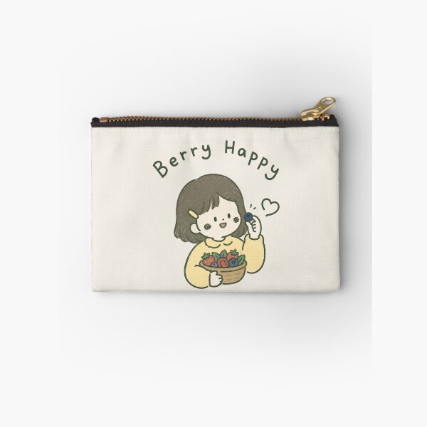 Item preview, Berry Happy Cute Kawaii Girl Picking Berries Cottagecore Illustration designed and sold by Eathusiast.