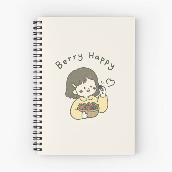 Item preview, Berry Happy Cute Kawaii Girl Picking Berries Cottagecore Illustration designed and sold by Eathusiast.
