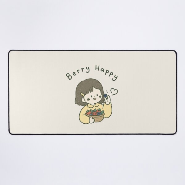 Item preview, Berry Happy Cute Kawaii Girl Picking Berries Cottagecore Illustration designed and sold by Eathusiast.