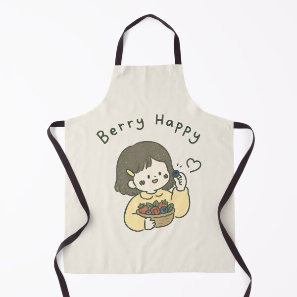 Item preview, Berry Happy Cute Kawaii Girl Picking Berries Cottagecore Illustration designed and sold by Eathusiast.