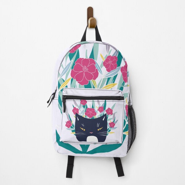 Item preview, Floral Tuxedo Cat designed and sold by IvysCreativityHouse.