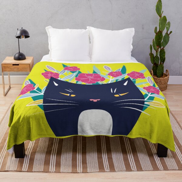 Item preview, Floral Tuxedo Cat designed and sold by IvysCreativityHouse.