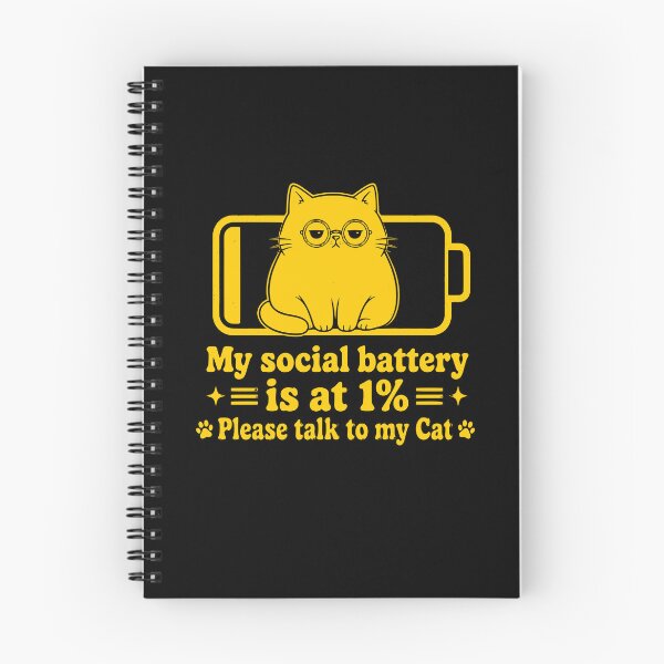 Item preview, Funny Introvert Cat Owner Social Battery Low Retro Vintage T-Shirt designed and sold by ASN STUDIO.