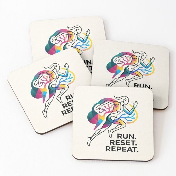 Item preview, Run. Reset. Repeat. Colorful Running Motivation designed and sold by MevoStudio.