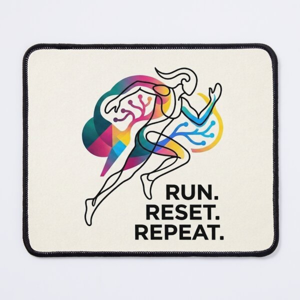 Item preview, Run. Reset. Repeat. Colorful Running Motivation designed and sold by MevoStudio.