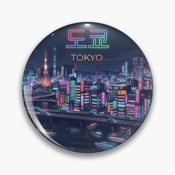Item preview, Neo Tokyo Cyberpunk City Night View Japanese Aesthetics designed and sold by SOOstudio73.