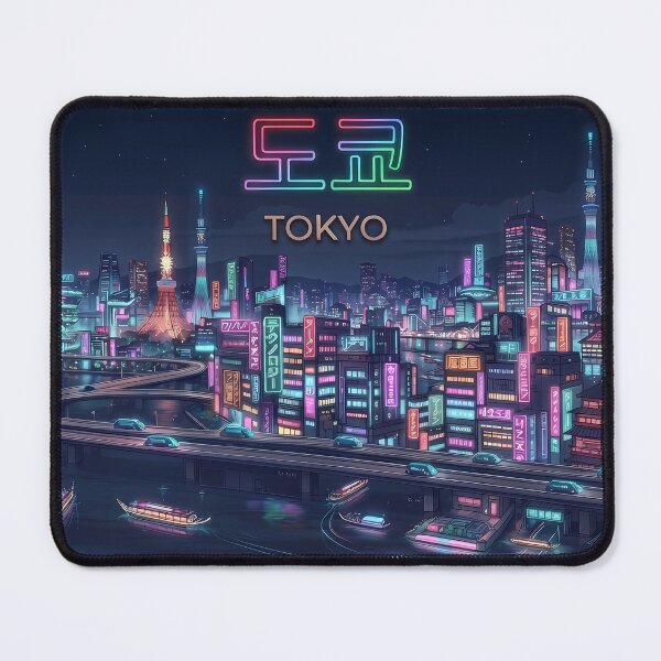 Item preview, Neo Tokyo Cyberpunk City Night View Japanese Aesthetics designed and sold by SOOstudio73.