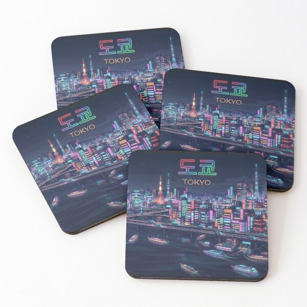 Item preview, Neo Tokyo Cyberpunk City Night View Japanese Aesthetics designed and sold by SOOstudio73.