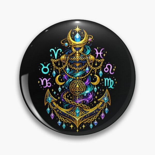 Item preview, Celestial Zodiac Anchor | Mystic Astrology Nautical Art | Cosmic Fantasy Design designed and sold by irfanshikh.