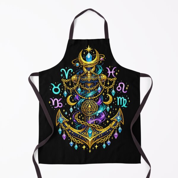 Item preview, Celestial Zodiac Anchor | Mystic Astrology Nautical Art | Cosmic Fantasy Design designed and sold by irfanshikh.