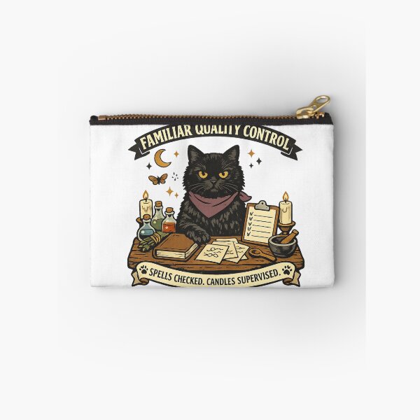 Item preview, Familiar Quality Control Black Cat Witchy Retro Design designed and sold by Concrete Coffee Studio.