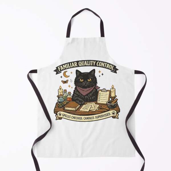 Item preview, Familiar Quality Control Black Cat Witchy Retro Design designed and sold by Concrete Coffee Studio.