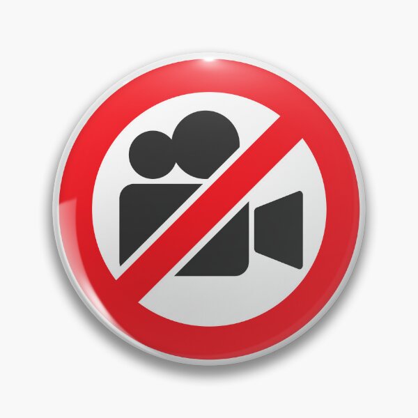 Item preview, No Video Recording Prohibition Warning Sign Sticker designed and sold by VectorForge Studio.