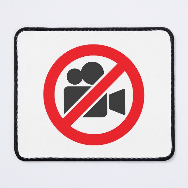 Item preview, No Video Recording Prohibition Warning Sign Sticker designed and sold by VectorForge Studio.