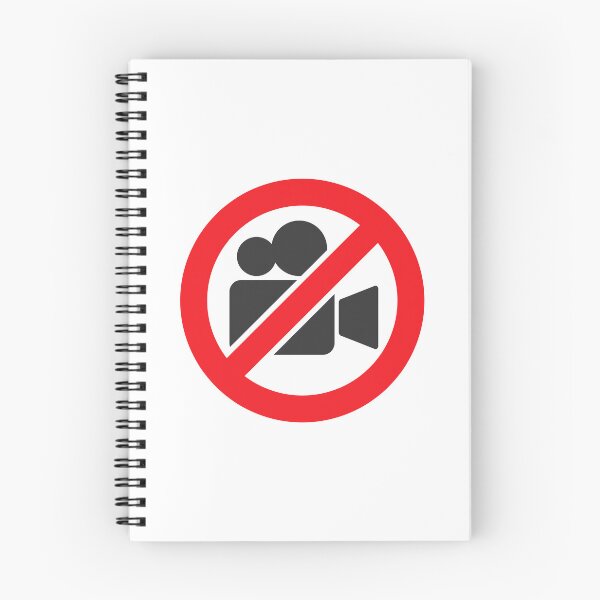 Item preview, No Video Recording Prohibition Warning Sign Sticker designed and sold by VectorForge Studio.